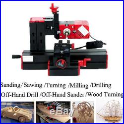 Jig-Saw 6 In 1 Mini Multi Metal Lathe Wood Model Milling Drilling Machine CNC