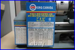 KING CANADA 7 x 12 Mini Metal Lathe