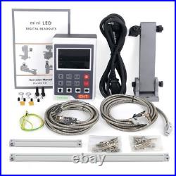 LED Digital Readout Dro Display + 2pc Magnetic Scale for Mini Metal Lathe 7x14 #