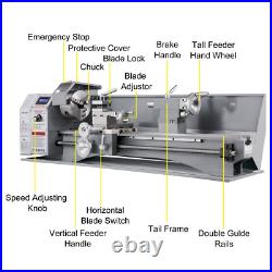 Lathe Mini Metal Lathe 8.7 × 29.5 Metalworking Machine Metal Gear 1100W