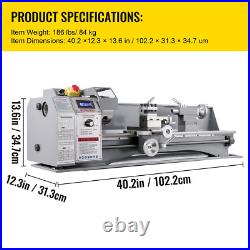 Lathe Mini Metal Lathe 8.7 × 29.5 Metalworking Machine Metal Gear 1100W