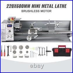 Metal 1100w Mini Metal Lathe 220x600 mm 38mm Spindle 3-Jaw Chuck Blushless Motor
