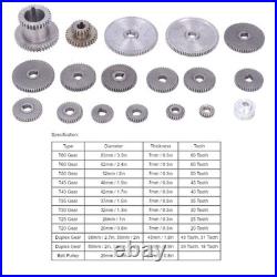 Metal Gears, Mini Gears Set, Metal Lathe Gears Kit Multiple Sizes Mini Lathe