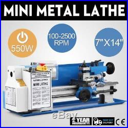 Metal Lathe 7 x 14 Inch Precision Mini Lathe 2500RPM 550W Variable Speed