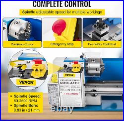 Metal Lathe 7X14 Precision Bench Top Mini Metal Lathe 550W Precision Metal Lath
