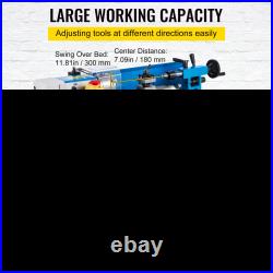Metal Lathe 7x12, Precision Bench Top Mini Metal Lathe 550W, Metal Lathe Varia