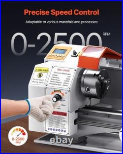 Metal Lathe Machine 8.7 x 18 in Precision Bench Power Metal Lathe Automatic Feed