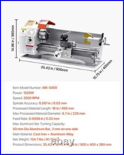 Metal Lathe Machine 8.7 x 18 in Precision Bench Power Metal Lathe Automatic Feed
