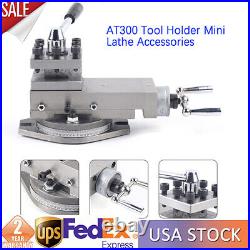 Metal Lathe Machine Tool Holder 80mm Universal AT300 Lathe Tool Post Assembly