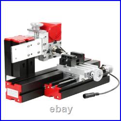Metal Lathe Tool, 12000Rpm 6 in 1 Micro Mini Multipurpose Woodworking Lathe Sawin