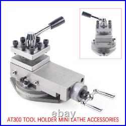 Metal Lathe Tool Post Holder Assembly Mini Lathe Cutting AT300 Tool Holder USA