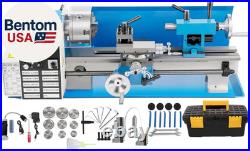 Metal Lathe, Upgraded Digital Display 7X14 Benchtop Metal Lathe 550W Variable