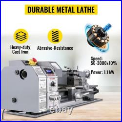 Metal Mini Lathe 1100w 220x600 mm 38mm Spindle 3-Jaw Chuck Blushless Motor