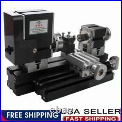 Metal Miniature Lathe High Power Soft Metalworking Woodworking DIY Model Making