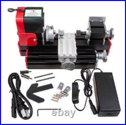 Metal Motorized Mini Lathe Machine 20000rev/min 24W DIY Tool