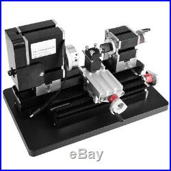 Metalldrehmaschine Mini-Drehmaschine Metalldrehbank 60W Lathe DIY Modelmaking
