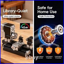 Mini Lathe All-Metal Construction Precision Tool Safe DIY Model Making New