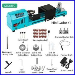 Mini Lathe Beads Machine Woodworking Pearl Drill Rotary Tool Parts 12V/24V 150W