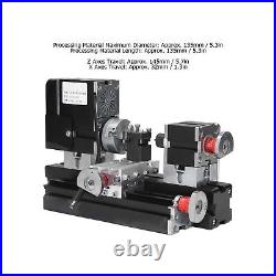 Mini Lathe Kit, 12V DC 60W 12000RPM High Power Micro Lathe Machine Mini Lathe