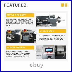 Mini Lathe Machine 2250rpm for Turning Cutting Drilling Threading Metal 8x16