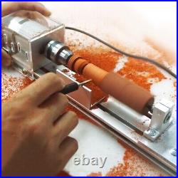 Mini Lathe Machine Miniature Wood Metal Woodworking Turning Tool DIY Lathe