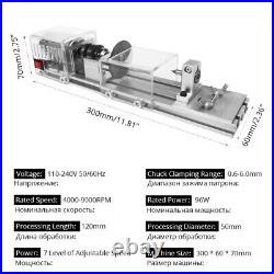 Mini Lathe Machine Miniature Wood Metal Woodworking Turning Tool DIY Lathe