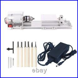 Mini Lathe Machine Miniature Wood Metal Woodworking Turning Tool DIY Lathe