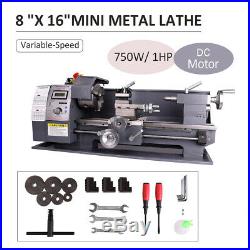 Mini Lathe Metal Machine 750W 8x16 Automatic Variable-Speed Woodworking Tooling