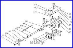 Mini Lathe saddle/Cross Slide Assembly for C3/C2/SC2/G8688/CX704/Compact 9/BD-6