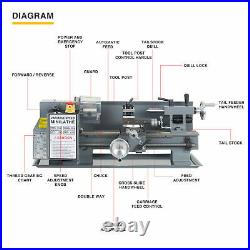 Mini Machine Lathe with 550W Brushed Motor for Woodworking & More 7x12 2250rpm