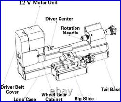 Mini Metal DIY Lathe for Woodworking & Education 110V-240V Portable Tool