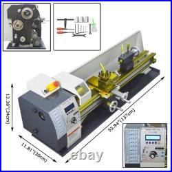 Mini Metal Lathe 1100W Brushless Motor 0.01-0.4mm Auto Feed for Precision Turnin