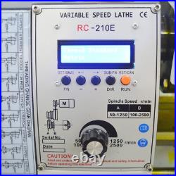 Mini Metal Lathe 1100W Brushless Motor 0.01-0.4mm Auto Feed for Precision Turnin