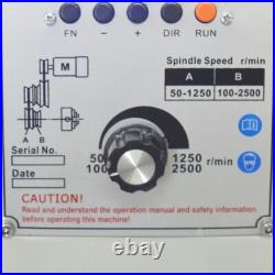 Mini Metal Lathe 1100W Brushless Motor 0.01-0.4mm Auto Feed for Precision Turnin