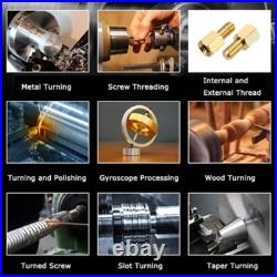 Mini Metal Lathe 1100W Brushless Motor 0.01-0.4mm Auto Feed for Precision Turnin