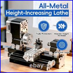 Mini Metal Lathe, 36W 20,000 RPM All-Metal Machine with 3-Jaw Chuck Mini Metal Lathe, 36W 20,000 RPM All-Metal Machine with 3-Jaw Chuck