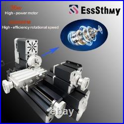 Mini Metal Lathe 36W 20000 RPM, Benchtop Tool for Woodworking & Metal Crafting