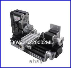 Mini Metal Lathe 36W Woodworking Aluminum DIY Tooling ModelMaking Student Hobby Mini Metal Lathe 36W Woodworking Aluminum DIY Tooling ModelMaking Student Hobby