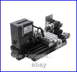 Mini Metal Lathe 36W Woodworking Aluminum DIY Tooling ModelMaking Student Hobby