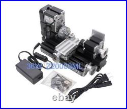 Mini Metal Lathe 36W Woodworking Aluminum DIY Tooling ModelMaking Student Hobby