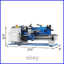 Mini Metal Lathe 550W 7 x 12 Inch Lathe Metalworking Woodworking Bench Precision