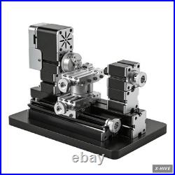 Mini Metal Lathe 60W 12,000 RPM, 4-Axis All-Machine Tool for Soft Metal Wood Acr Mini Metal Lathe 60W 12,000 RPM, 4-Axis All-Machine Tool for Soft Metal Wood Acr