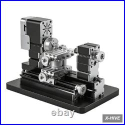 Mini Metal Lathe 60W 12,000 RPM, 4-Axis All-Machine Tool for Soft Metal Wood Acr Mini Metal Lathe 60W 12,000 RPM, 4-Axis All-Machine Tool for Soft Metal Wood Acr