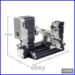 Mini Metal Lathe 60W 12,000 RPM, 4-Axis All-Machine Tool for Soft Metal Wood Acr
