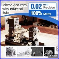 Mini Metal Lathe 60W 12,000 RPM, 4-Axis All-Machine Tool for Soft Metal Wood Acr Mini Metal Lathe 60W 12,000 RPM, 4-Axis All-Machine Tool for Soft Metal Wood Acr