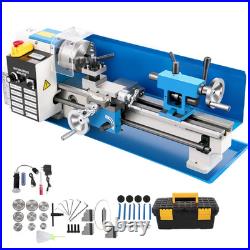 Mini Metal Lathe, 7X14 Benchtop Metal Lathe, with 3-Jaw Chuck