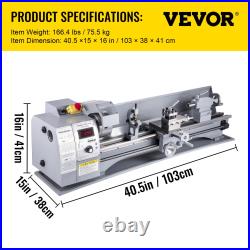 Mini Metal Lathe 8.3x31.5 inch 2500RPM Variable 850W Brushless Motor