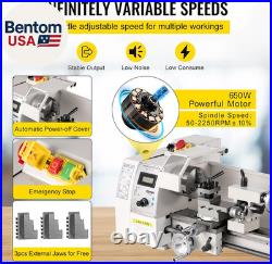 Mini Metal Lathe, 8X14, Mini Lathe Machine 2250 PRM Variable Speed Change, Pre