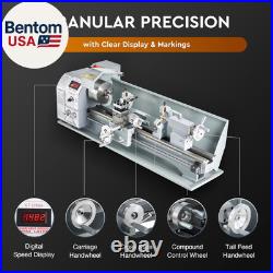 Mini Metal Lathe, 9 X 24 Benchtop Metal Lathe with 3 Jaw Chuck and 3000Rpm Max