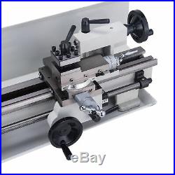 Mini Metal Lathe Bed 550W withHeat-Treated Lathe Bed Variable Speed 2250 RPM